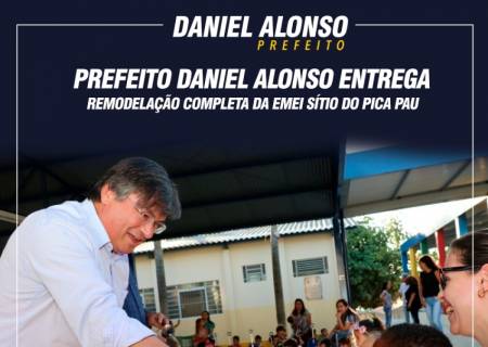 Prefeito Daniel Alonso entrega remodelao completa da armei Stio do Pica Pau