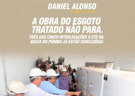 A obra do Esgoto tratado no para