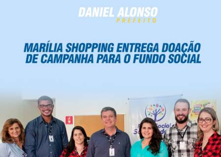 Marlia Shopping entrega doao de campanha para o Fundo Social